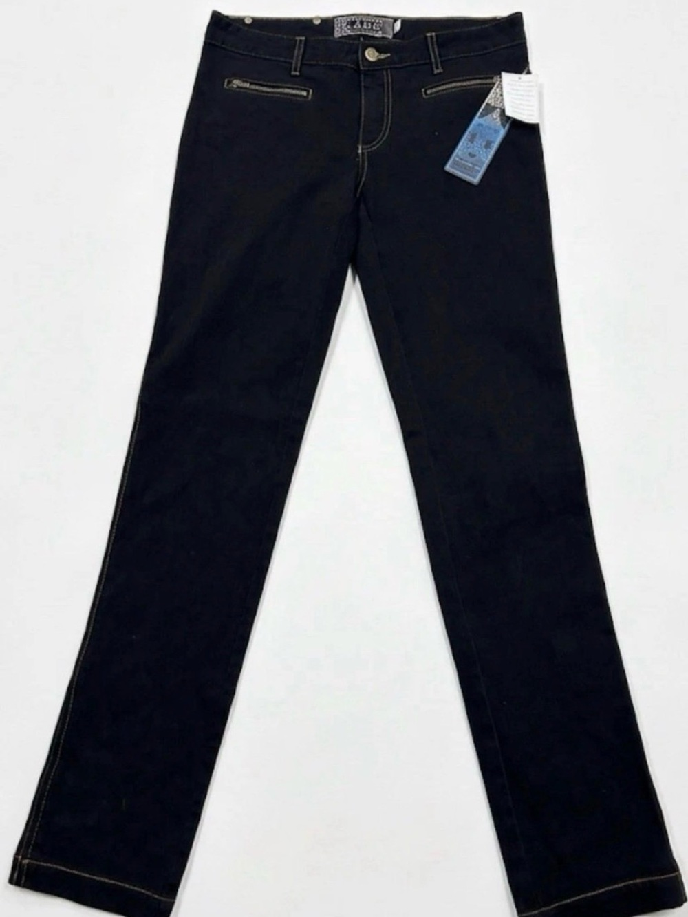 VINTAGE L.A.M.B. Gwen Stefani Fall 2008 Moto Zipper Skinny Jeans NWT Size 8